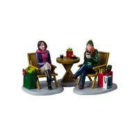 LEMAX Set 3 Pezzi Christmas Shopping Break in Resina H5.1 x 12.4 x 5.3 cm