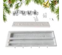 Christmas Silicone Mold - 28,5 x 13 x 1,5 cm Christmas Countdown Silicone Casting Mold - Multi-Functional Versatile Artistic Resin Concrete Making Tool for Classroom School Studio Home