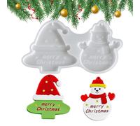 Christmas Silicone Molds - Easy Release Soap & Epoxy Kit Tree & Snowman