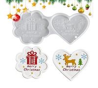 Christmas Silicone Molds - Easy Release Soap & Epoxy Kit Tree & Snowman