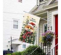 Christmas smile fox A Christmas Flag 3x5 - Bandiere natalizie da giardino per esterni su entrambi i lati, bandiere autunnali da giardino per esterni bandiere decorative natalizie da cortile