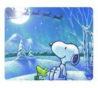 Christmas Snoopy and Charlie Brown Enjoy the Moon Rectangle mouse pad by atmyshop Your Best Choice