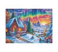 Christmas Snow Cabin Puzzle 500 Pezzi Per Natale Feste E Compleanni Cute Pets Warm The Heart Rompicapo Intelligente Idea Regalo Per Lui Padre E Fratello in Ogni Occasione 500 PCS