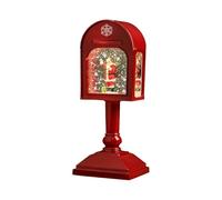 Christmas Snow Globe, 3D Lantern Figurine, Musical Rotating Globe, Holiday Table Ornament, 8-Song Decoration for Winter Party Family Home Living Room Mantle Display, 7.09 Inches