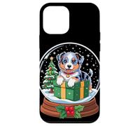 Christmas Snow Globe Australian Shepherd X-Mas Aussie Dog Custodia per iPhone 12 mini