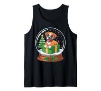 Christmas Snow Globe Boxer Dog X-mas Tree Canotta