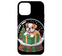 Christmas Snow Globe English Bulldog X-Mas Tree Custodia per iPhone 12 mini