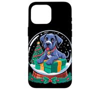 Christmas Snow Globe Great Dane X-Mas Tree Custodia per iPhone 16 Pro Max