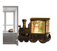 Christmas Snow Globe - Illuminated Christmas Train Snow Globe | Battery-Operated Night Light with Rotating Snowflake Effect, Sparkling LED Decoration for Living Room,