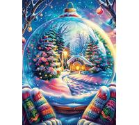 Christmas Snow Globe in Magical Forest Puzzle 1000 Pezzi Gioco Creativo Per Ragazzi Intelligenza Educativa Rompicapo Idea Regalo Per Figlio A Natale E Compleanno 1000 PCS