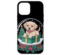 Christmas Snow Globe Labrador Retriever X-Mas Tree Custodia per iPhone 12 mini
