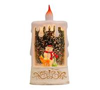 Christmas Snow Globe Lantern, Candle Shape Christmas Water Lantern, Glittering Festive Table Decoration, Party Favors, Centerpiece Fireplace Decor for Christmas Eve