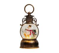 Christmas Snow Globe Lantern - Winter Retro Ornament, Glitter Decor, Elegant Festive Design, Holiday Decoration for Friends Teens Men Women Mantel Dining Room Tree