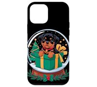 Christmas Snow Globe Rottweiler X-Mas Tree Rottweiler Rottie Custodia per iPhone 12 mini
