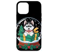 Christmas Snow Globe Siberian Husky X-Mas Tree Huskies Custodia per iPhone 12 mini
