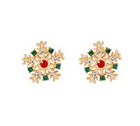 Christmas Snowflake Hat Heart Stud Earrings Xmas Gift Snowflake Nice processing