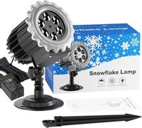 Christmas Snowflake Lights, Led Faretti Lights for Outdoor, Waterproof Christmas Decorations Lighting for Indoor Xmas Holiday Party Wedding Garden Patio