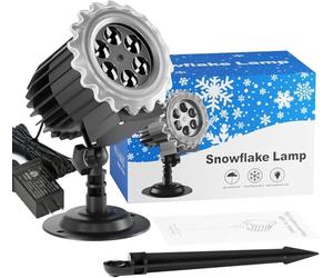 Christmas Snowflake Lights, Led Faretti Lights for Outdoor, Waterproof Christmas Decorations Lighting for Indoor Xmas Holiday Party Wedding Garden Patio