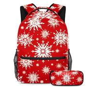 Christmas Snowflake Stay on Trend con questo set di 2 zaini per bambini, perfetto per ragazzi, ragazze e adolescenti, Multicolore#06, B:29.4x20x40cm P:19x7.5x3.8cm, Zaini Daypack