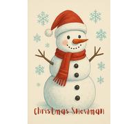 Christmas Snowman: / 6x9 Pocket-Size Notebook/ 1 Opening Page/ 119 Lined Pages/ Glossy Cover/