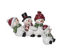 Christmas Snowman Family Figurine - Handmade Resin Winter Figurine Set, Lovely Sculpture Ornaments, Decorative Holiday For Tavolo, Shelf, Fireplace, Mantle, Home Decor Centerpiece, Adorable Figures Ce