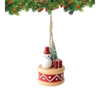 Christmas Snowman Ornament - Cute Festive Accent for Celebration | Resin Material with 3D Mini Style, Handmade Hanging Figurine, Tree Decor for Entryway Wreath Bedroom Outdoors Living Room Family