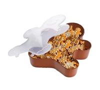 Christmas Snowman Tree Serving Tray | Festive Platter With Lid For Snacks, Candy, Dessert, Cheese, Fruit, Or Chocolate, Perfect Holiday Home Décor For Office, Restaurant, Or Party Use