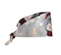 Christmas Snowman With Hat Print Berretto Morbidi Berretto Scrub Antipolvere Cappellini Per Uomini Donne Uomo