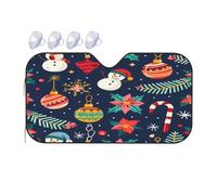 Christmas Snowman, Xmas Auto Parasole per Parabrezza Anteriore Parasole Pieghevole Auto Parasoles per Furgoni SUV Camion 70x130cm