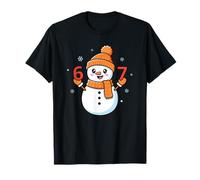 Christmas Snowman Xmas Six Seven Meme Winter Party Festive Maglietta