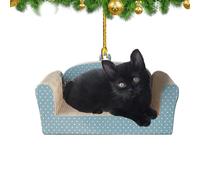 Christmas Sofa Pendant - Christmass Sofa Acrylic Decoration |Hanging Ornament For Indoor, Outdoor, Winter Holiday Decor, Christmas Movie, Window, Cats And Small Dogs