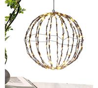 Christmas Sphere Lights - Foldable LED Ball Lights, Christmas Lighted Sphere Ball, Decorative Garden Lights, Hangable Outdoor Light for Yard, Wedding, Patio, Garden