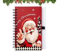 Christmas Spiral Mini Notebook with Pen Loop, 50-Page Lined Pocket Journal | 5.5 x 3.3 in Compact Holiday Notebook featuring 50 Lined Pages, Built-In Pen Holder Loop, and Festive Cover Artwork