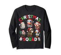 Christmas Squad Dabbing Fattoria Animali Famiglia Corrispondenza Natale Maglia a Manica