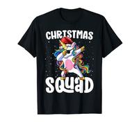Christmas Squad Shirt Girls Boys Kids Dabbing Unicorn Maglietta