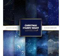 Christmas Starry Night scrapbook paper: Double-Sided Decorative Craft Papers for JunkJournals, Wrapping, Card Making, Mixed Media & More