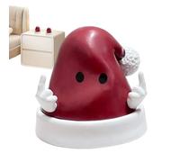 Christmas Statues Indoor - Santa Hat Shape Compact, Small Size Santa Hat | Santas Hats Desktop Ornament For Living Room Shelf Table Study Nursery Bedside Display Shelves Bookshelves Windowsills