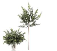Christmas Stems - Artificial Cedar Pine Garland, Christmas Tree Branches | Realistic Christmass Greenery Picks Pine Branches For Crafts Wreath Vase Filler Mantel Party Bedroom Office Indoor Outdoor