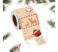 Christmas Stickers - Card Labels for Craft | Portable Label Envelope Seals Sturdy Adhesive Design Multi Purpose Fun Decoration for Envelopes or Scrapbooking, 2.75x2.75x2.16in