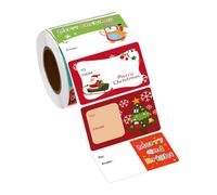 Christmas Stickers Roll - 500 pezzi Assorted Holiday Labels, adesivi decorativi per postcards Greeting Cards Scrapbooking Wrapping, 2,75 x 2,75 x 2,16 pollici