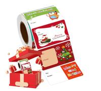 Christmas Stickers Roll - 500 Pieces Assorted Cartoon Adhesive, Holiday Labels and Tags with Bright Colors, Sticker Set for Envelopes, Paper, Greeting Cards, Scrapbooking, and Seasonal Crafting Use