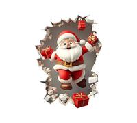 Christmas Stickers, Santa Claus 3D Effect, Cute Self-Adhesive Wall Decor For Home, Living Room, Bedroom, Bathroom, Kitchen, Office, Party, Window, Door, Cabinets, Toilet, Birthday, Holiday Decorations