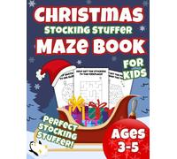 Christmas Stocking Stuffer Maze Book for Kids Ages 3-5: Fun and Easy Holiday Mazes for Preschool and Kindergarten | Perfect Christmas Activity Gift