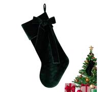 Christmas Stockings | Striking Holiday Decorations | Comfortable Velvet Bow Stockings | Convenient To Suspend For Christmas Tree Fireplace Mantel Farm House Stair Railing Wall Home Farmhouse