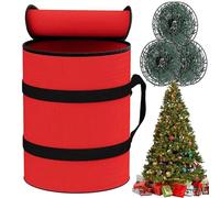 Christmas Storage Bag, Light Organizer, Decoration Holder, 12.2x14.57 Inches, Oxford Zipper Design, Wrappers Cords Wreaths Garland, Festive Solution for Holiday Home Organization