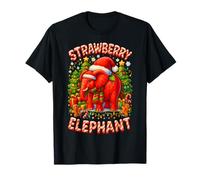 Christmas Strawberry Elephant Italian Brainrot Meme Xmas Maglietta