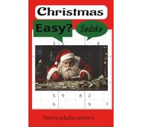 Christmas sudoku puzzle book: Sudoku puzzle with easy to read print, 6x9 inches 110 pages, 50+ puzzles, for gift, travel, vacations, relaxation, and more