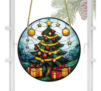 Christmas Sun Catchers, 2D Acrylic Seasonal Window Decorations, Festive Seasonal Hanging Ornaments for Home, Car, Uffizi, Holiday Decor, Living Room, Bedroom, Wall, Front Door Display