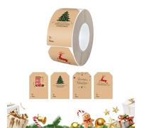 Christmas Tags Stickers - 300 etichette di Holiday | Festive Gift Tag Roll Design Easy Peel Writable Colorful Prints for Family Party or Craft Lovers