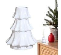 Christmas Taper Candle Holder - Vintage Glass Holiday Decor | Tapered Candlestick Holders for Weddings, Festival, Gatherings, Mantel, Fireplace, Dining Room, Table Centerpieces